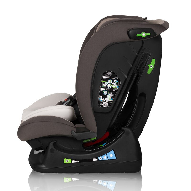 Scaun auto, Lionelo, Aart i-Size, Cu spatar inclinabil in 4 pozitii, Cu tetiera reglabila in 13 pozitii, 0-36 Kg, 40-150 cm, Cu centura siguranta in 3 puncte, Conform cu ECE R129/03, Bej