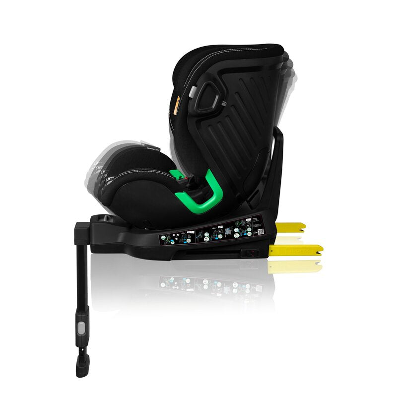 Scaun auto, Lionelo, Harmony i-Size, Rotire 360 grade, Protectie laterala, Cu spatar reglabil in 5 pozitii, Cu tetiera reglabila in 12 pozitii, 0-36 Kg, 40-150 cm, Cu Isofix, Husa din bambus, Conform