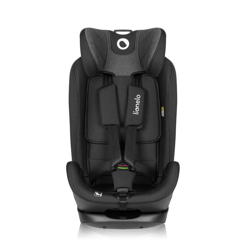 Scaun auto, Lionelo, Harper i-Size, Isofix, Cu centura TopTether, Cu spatar inclinabil in 5 pozitii, Cu tetiera reglabila in 13 pozitii, Cu tehnologie Dri Seat, Instalare cu fata inainte, 9-36 kg, 76-