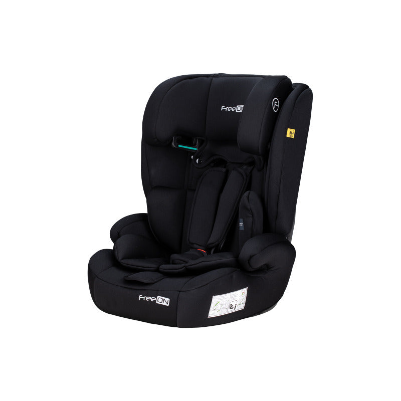 Scaun auto, FreeON, Uran, Pentru copii, I-Size, 76 - 150 cm/ 1 - 12 ani, Cu tetiera reglabila in 14 pozitii, Conform cu standardul european de securitate ECE R129, Black
