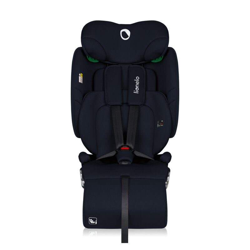 Scaun auto pliabil, Lionelo, Nelly, i-Size, 76- 150 cm, Tetiera reglabila in 15 pozitii, Spatar reglabil in 4 pozitii, Sisteme de fixare Isofix si Top Tether, Sezut lat si confortabil, Conform cu ECE R129, Albastru