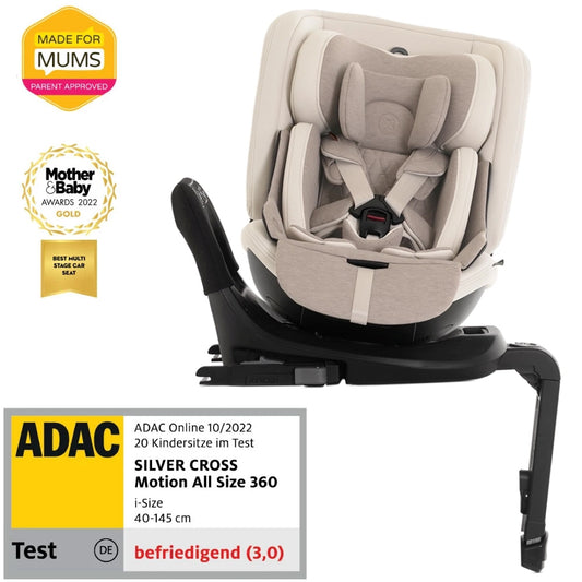 Scaun auto rotativ 360 Silver Cross Motion 2 All Size Almond