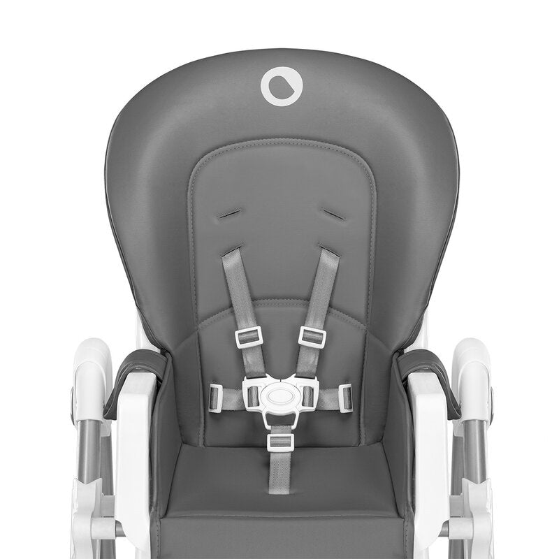 Scaun de masa, Lionelo, Linn Plus, Reglabil, 6 Pozitii pe inaltime, Spatar reglabil in 3 pozitii, Din metal, Conform cu standardul europeane de securitate EN14988, Gri