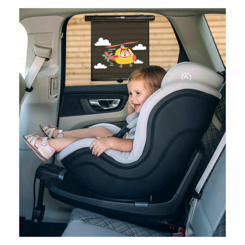 Set 2 parasolare auto, FreeOn, Retractabile, Functioneaza prin apasarea unui buton, Black