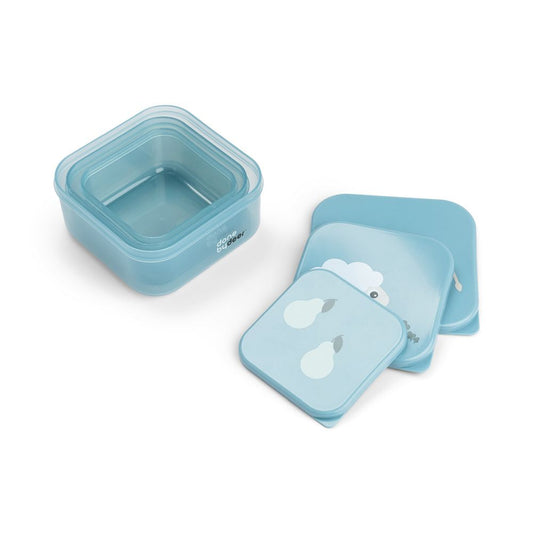 Set 3 caserole pentru gustari Done by Deer Tiny Farm Blue