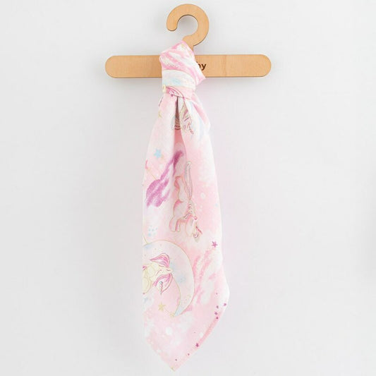 Set 3 scutece, New Baby, Multifunctionale, Din bumbac 100%, Material certificate Oeko Tex Standard 100, 70x80 cm, Multicolor, Girl