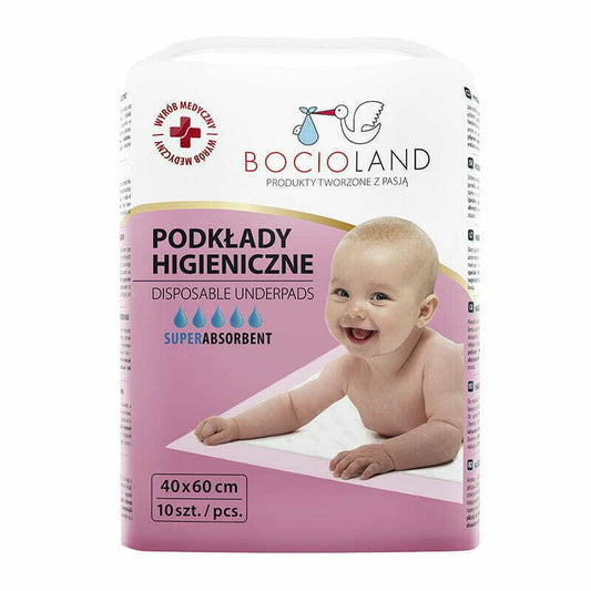 Set aleze, Bocioland, Impermeabile de unica folosinta, 10 bucati, 40x60 cm