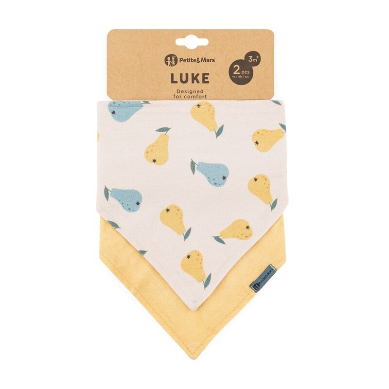Set 2 Bavete Bandana Petite&Mars Luke Bumbac Natural Bej Ocru