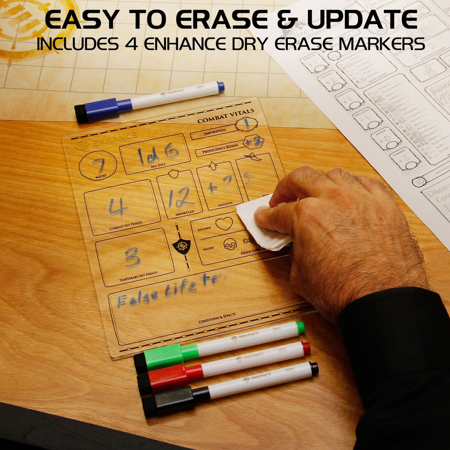 Set Fișe Reutilizabile DnD - Character Sheets Premium pentru Dungeons & Dragons