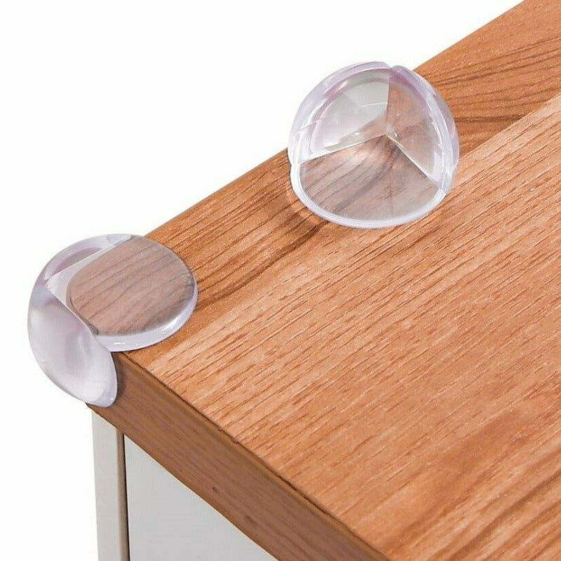 Set protectIi, Feedo, Pentru colturi ascutite, Usor de instalat, 3.6 x 3.6 x 2.7 cm, 4 bucati, Transparent