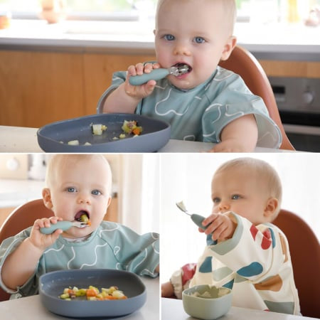 Set tacamuri inox Beaba Sage Green