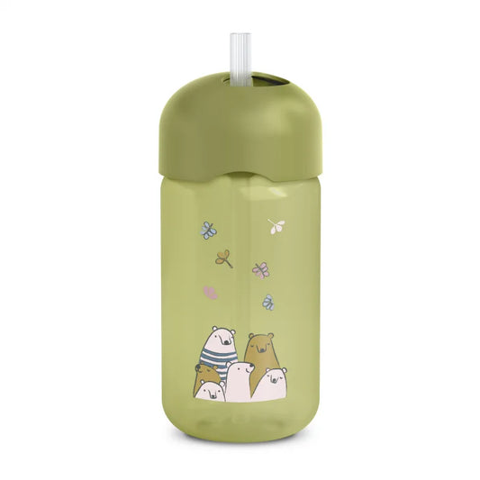 Sticla de apa cu pai Suavinex Bears 340 ml