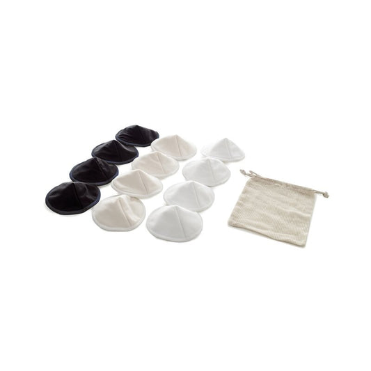 Tampoane de san refolosibile, Jane, 12 bucati, Cu saculet pentru spalare fascila, Masura M, Pentru cupele A, B si C