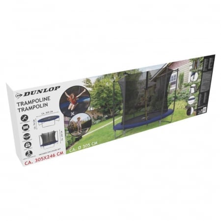 Trambulina cu plasa de siguranta Dunlop 305x76 cm