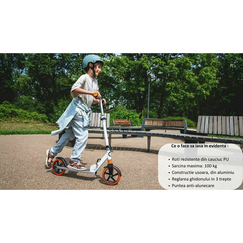 Trotineta, Lionelo, Luca, Pentru copii sau adulti, Ultrapliabila, Pana la 100 Kg, Conform cu standardul european de securitate EN14619, Roz