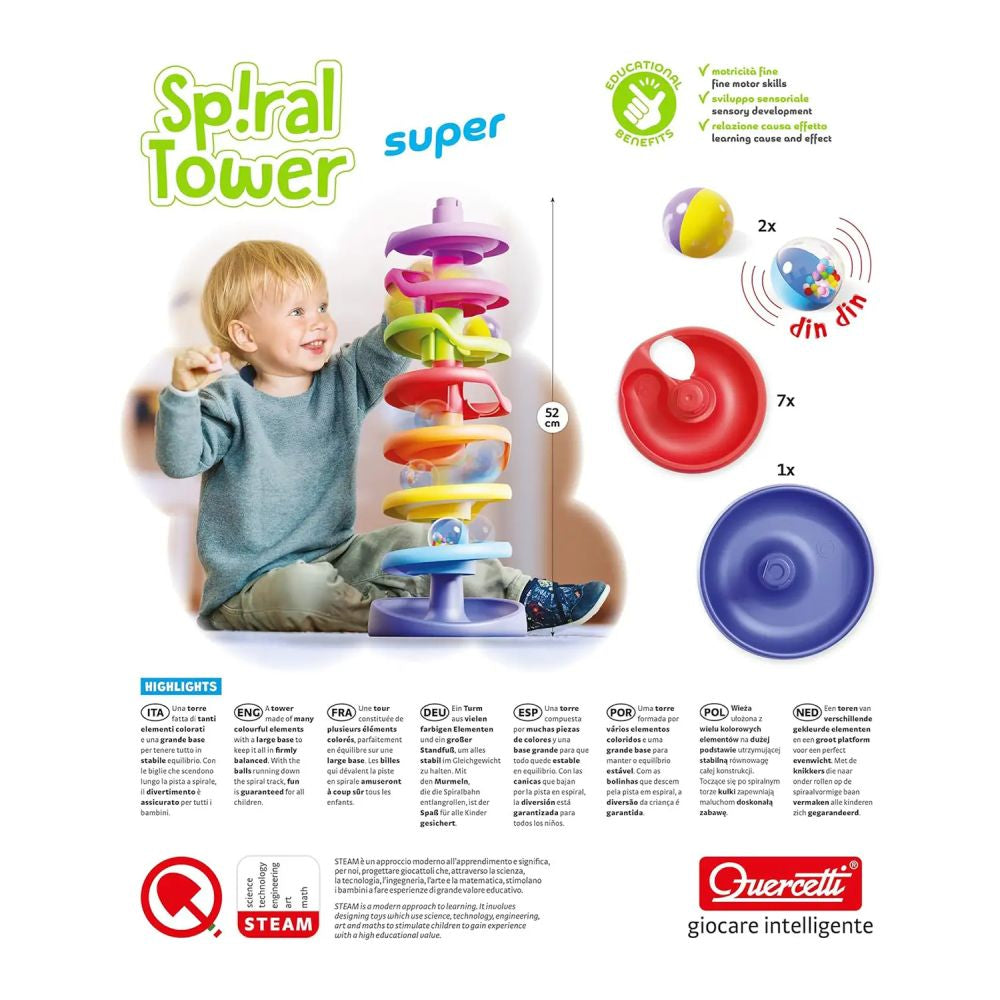 Turn cu traseu spiral pentru bile Quercetti