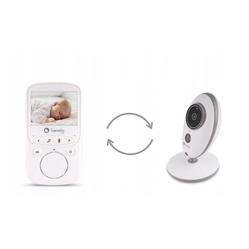 Video monitor, Lionelo, Babyline 5.1, Wireless, Cu 8 cantece de leagan, Cu doua camere independente, Mod nocturn, Utilizare 24 h fara incarcare, Alb