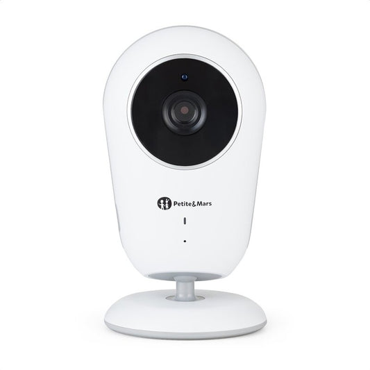 Video monitor, Petite&Mars, Nano 4.0, Ecran HD, Zoom digital 3×, Raza de actiune 300m, Suport pentru pana la 4 camere, Comunicare bidirectionala, 8 melodii, Alb