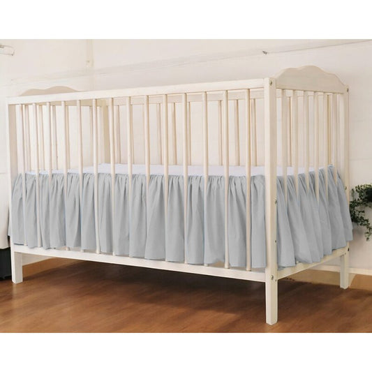 Volanas pentru saltea de patut, MimiNu 120x60 cm, Din bumbac certificat Oeko Tex Standard 100, Colectia Royal, Grey