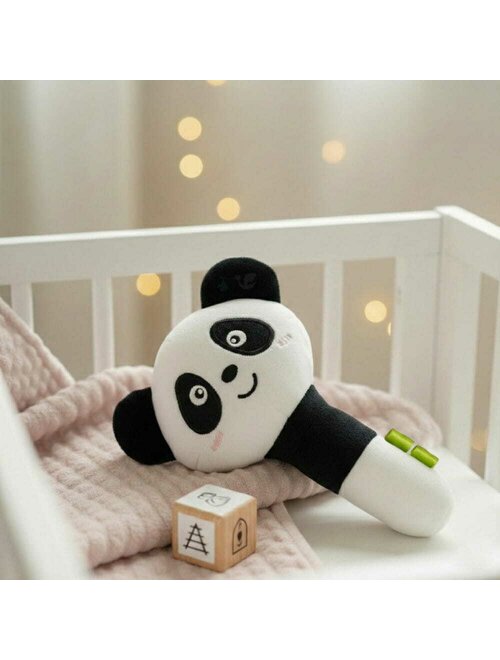 Zornăitoare de Pluș Bocioland Panda Contrast Alb-Negru Materiale Moi 0 Luni+ 16 cm