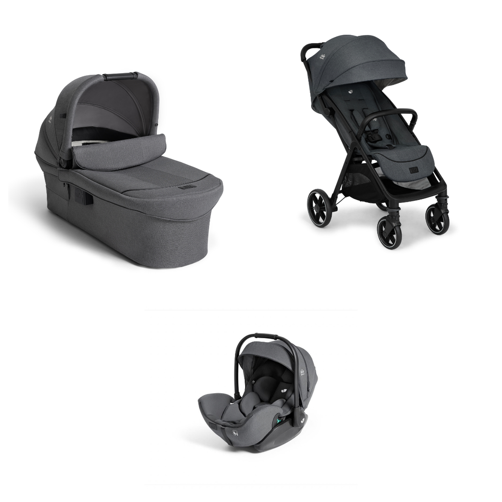 Pachet 3 in 1 Joie Parcel LX Signature Ebony - carucior, landou Ramble XL si scoica i-Level Pro