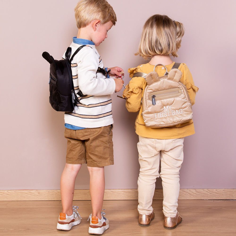 Rucsac pentru copii matlasat Childhome My First Bag Negru