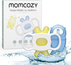 Inel de dentiție răcoritor Momcozy, galben-albastru