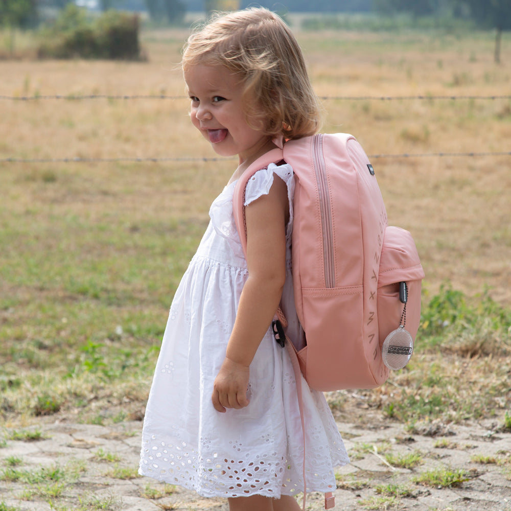 Ghiozdan Școlar Childhome ABC 29x12x38cm Roz cu Compartiment Tabletă