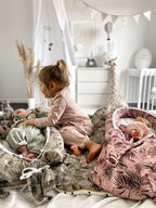 Baby Nest 2 Fete Bumbac Jungle Pink Sleepee