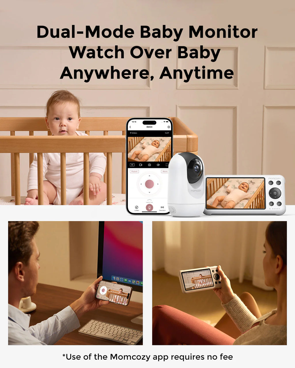 Baby monitor Momcozy BM04, unitate parinte si camera