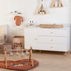 Comoda Childhome Wonder White 137x75x93 cm cu masa de infasat