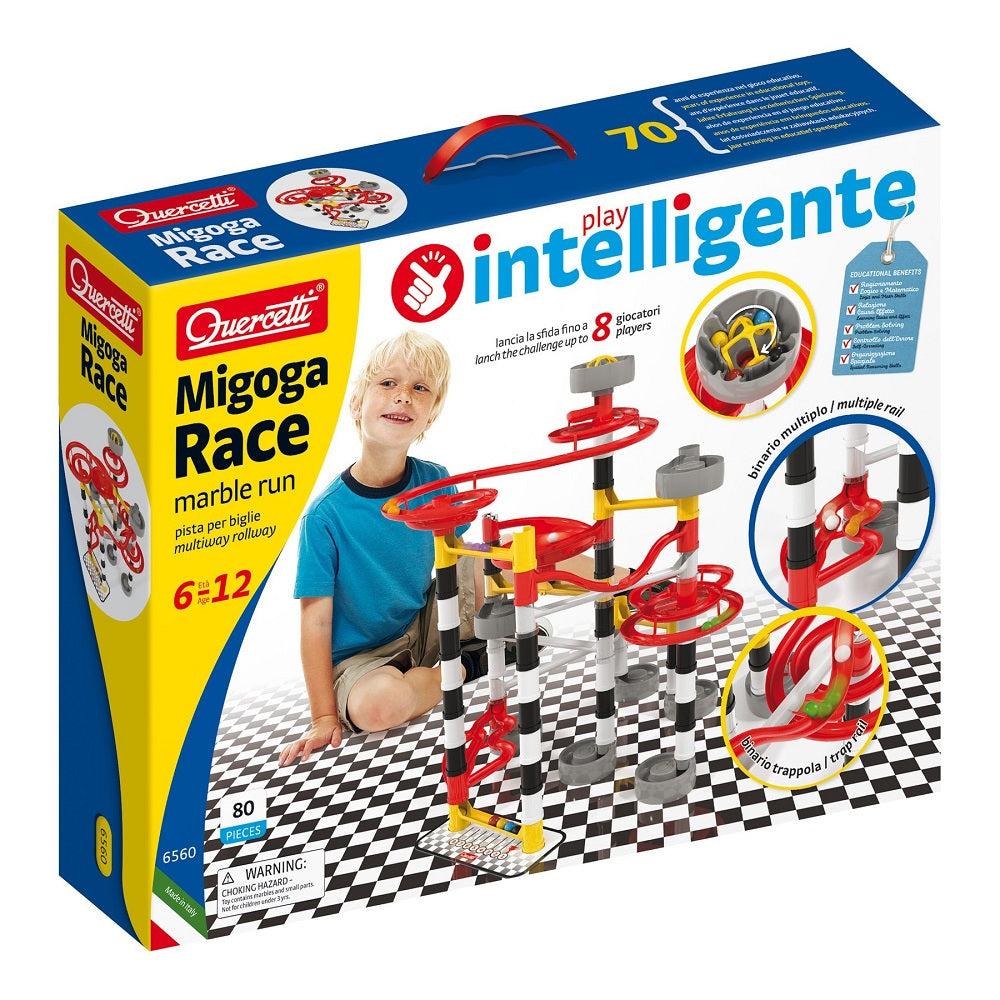 Pista cu bile Quercetti Migoga Race Marble Run – ambalajul Migoga Race Marble Run