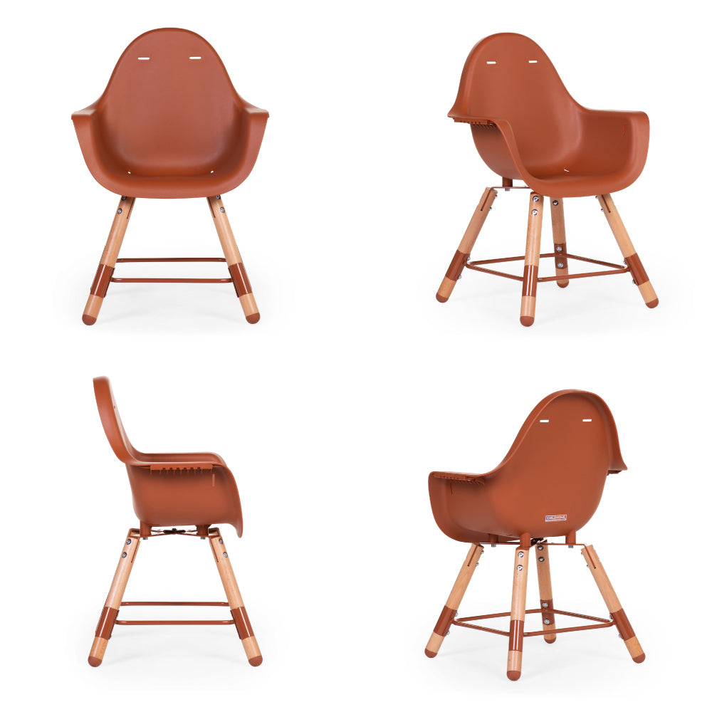Scaun de masa reglabil in inaltime Childhome Evolu 2 Natural Ruginiu