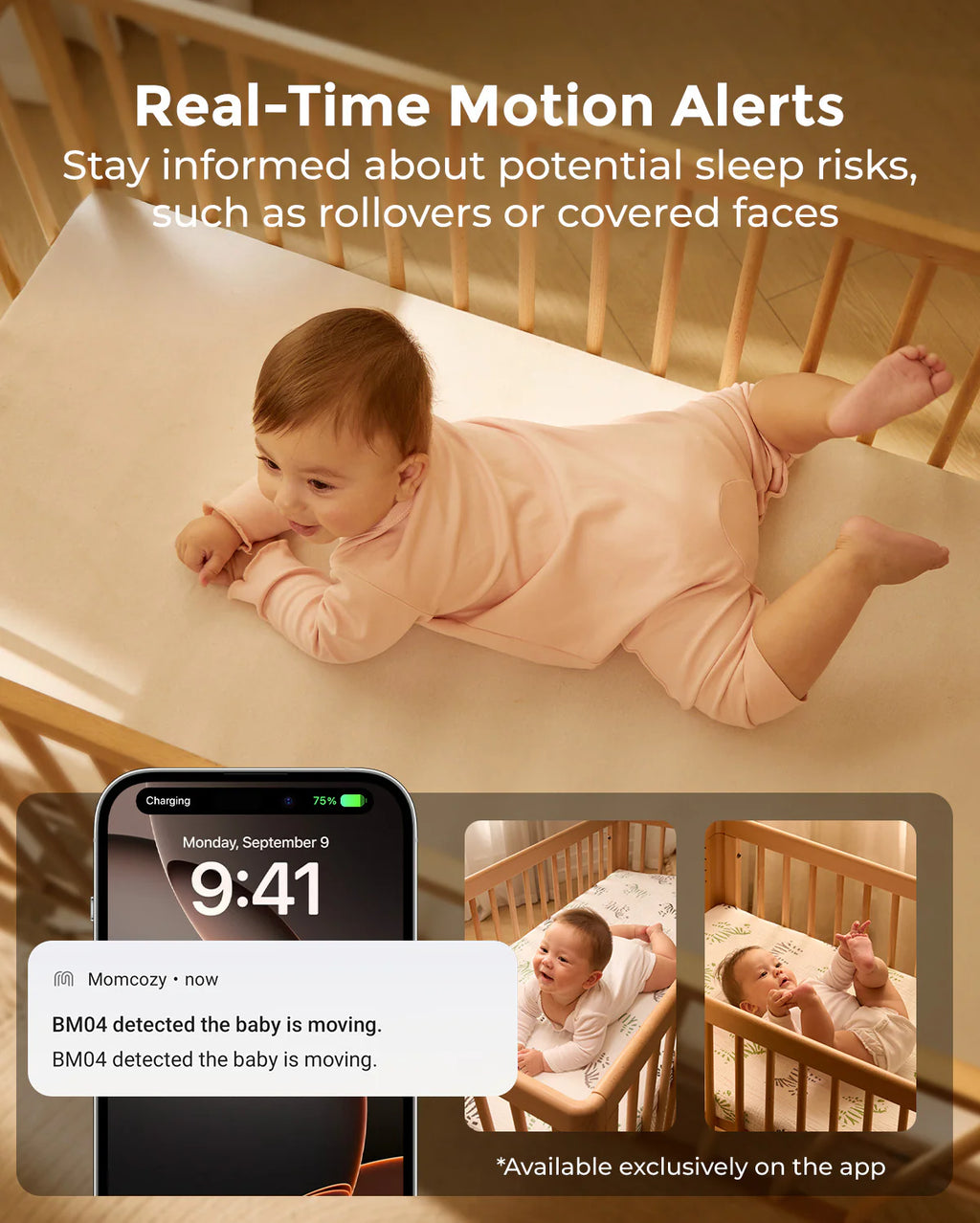 Baby monitor Momcozy BM04, mod dual cu si fara WiFi
