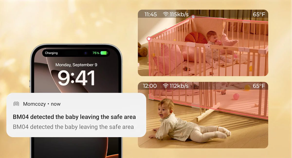 Baby monitor video Momcozy BM04 5 inch Dual Mode