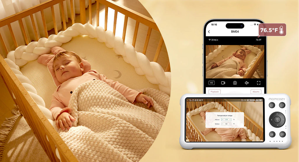 Baby monitor video Momcozy BM04 5 inch Dual Mode
