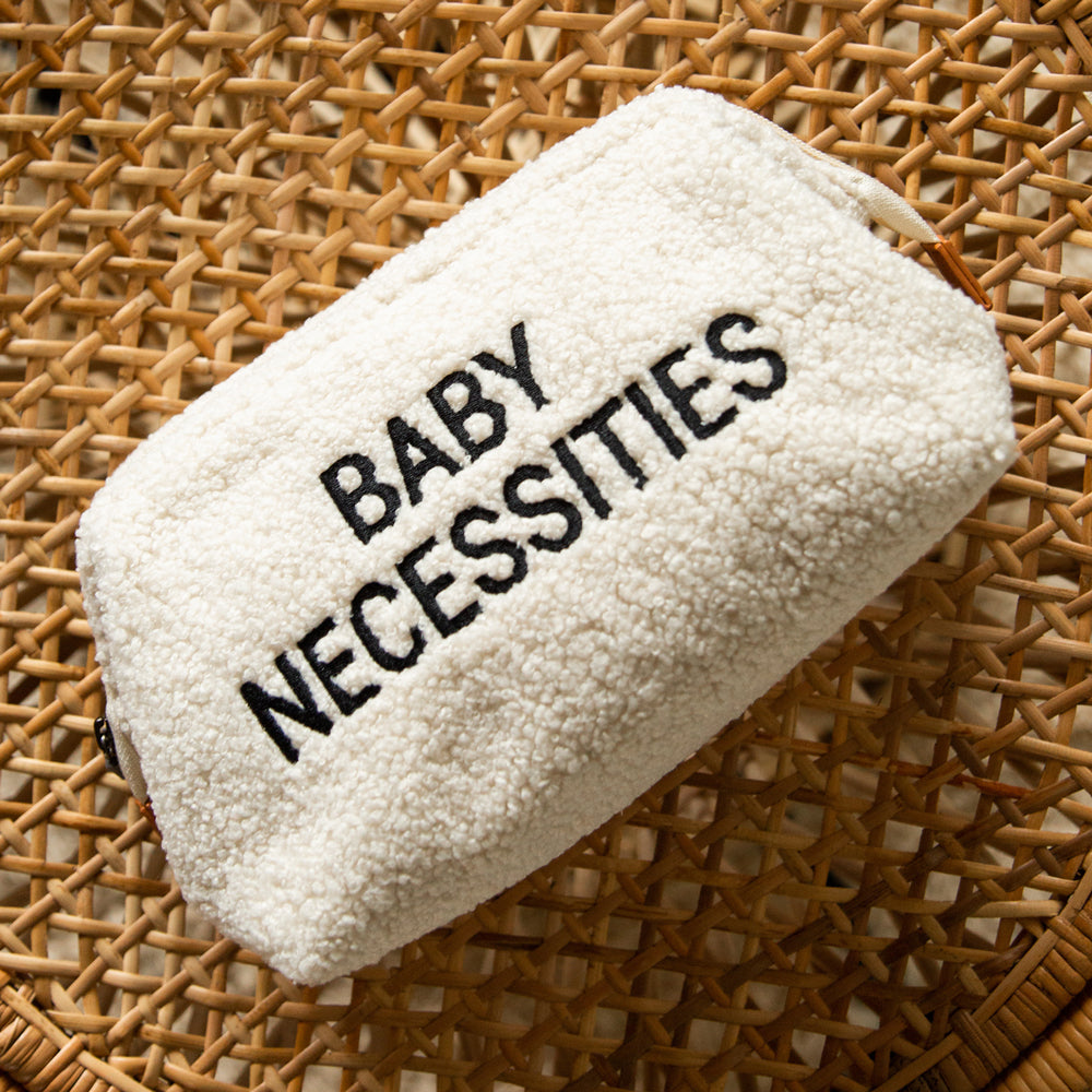 Geanta de toaleta Childhome Baby Necessities Teddy Alb