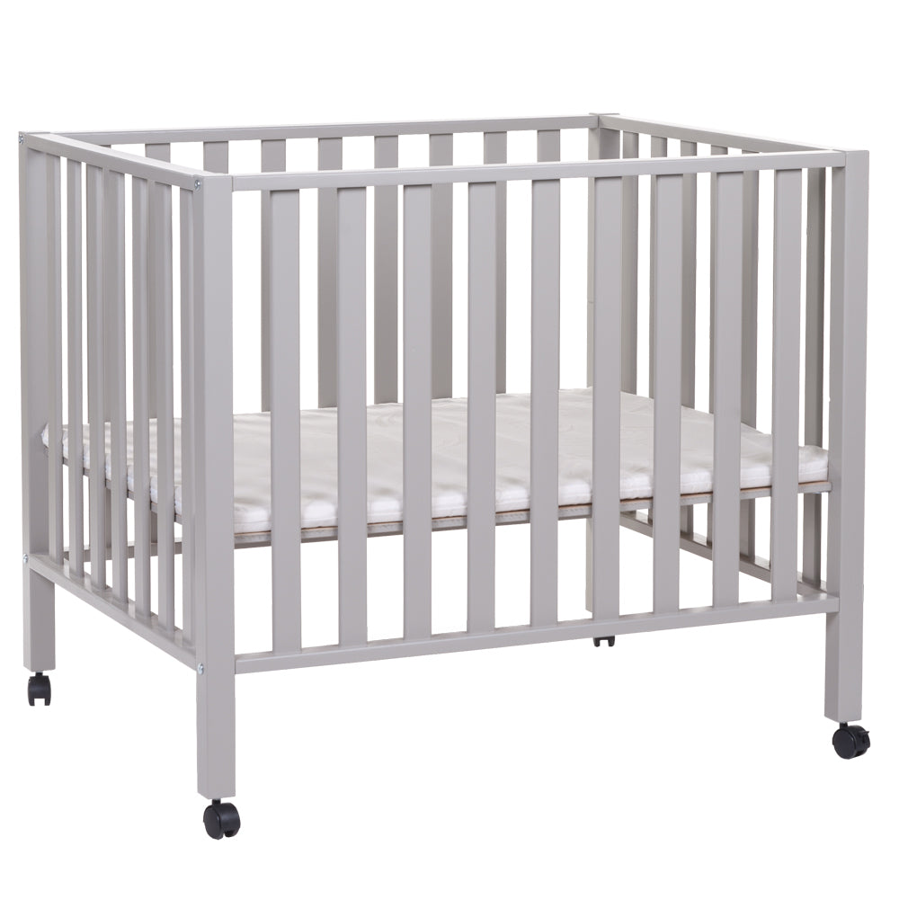 Tarc Childhome 94 cu roti 75x95 cm Lemn,  Gri