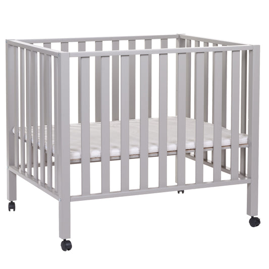 Tarc Childhome 94 cu roti 75x95 cm Lemn,  Gri