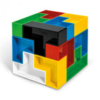 Joc de constructie Quercetti Poli, 19 piese – cub asamblat din piese multicolore