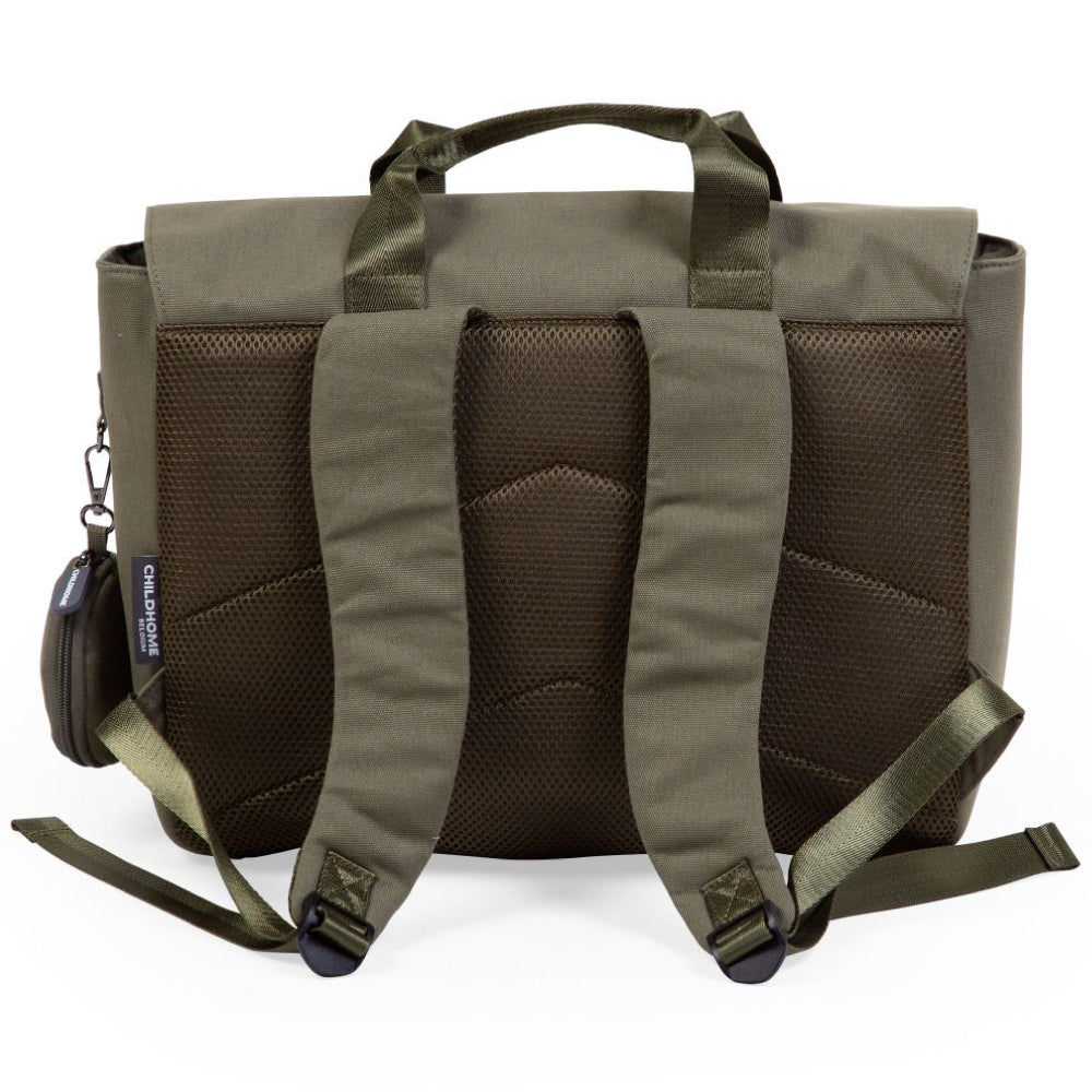 Ghiozdan Childhome My School Bag Kaki Ergonomic Impermeabil