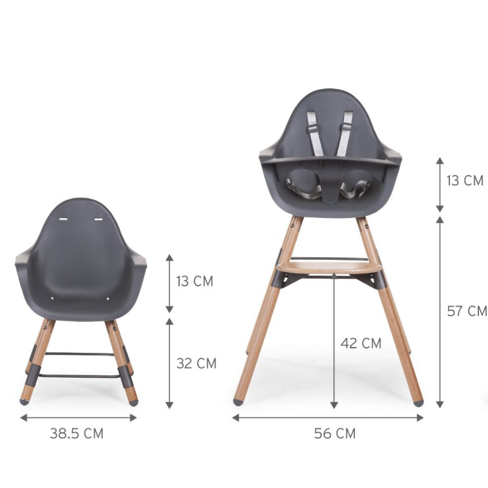 Scaun de masa reglabil in inaltime Childhome Evolu 2 Nuc Negru