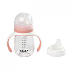 Biberon de invatare Beaba 2 in 1 din Tritan 210 ml