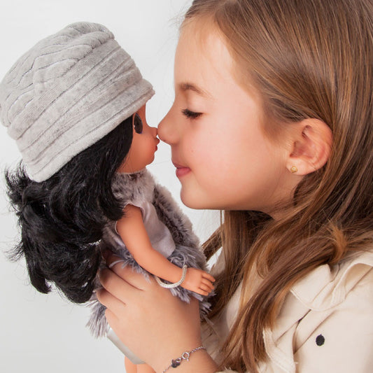 Păpușă Arias Dunya Elegance 38 cm Gray Fringe Jucărie Bebeluși 0+ Luni