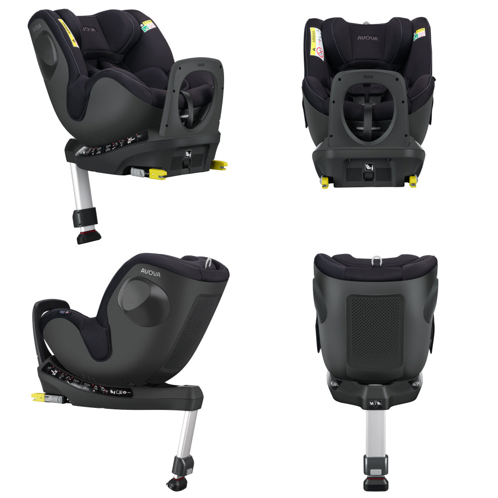 Scaun auto Avova Sperber-Fix 61 Pearl Black – colaj cu unghiuri diferite