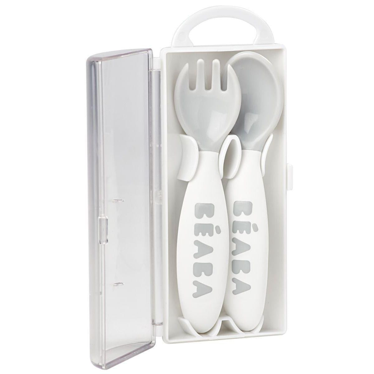 Set lingurita si furculita ergonomica- Gri