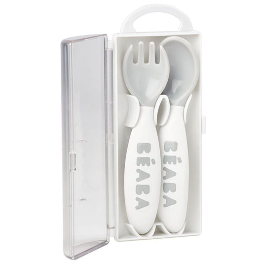 Set lingurita si furculita ergonomica- Gri