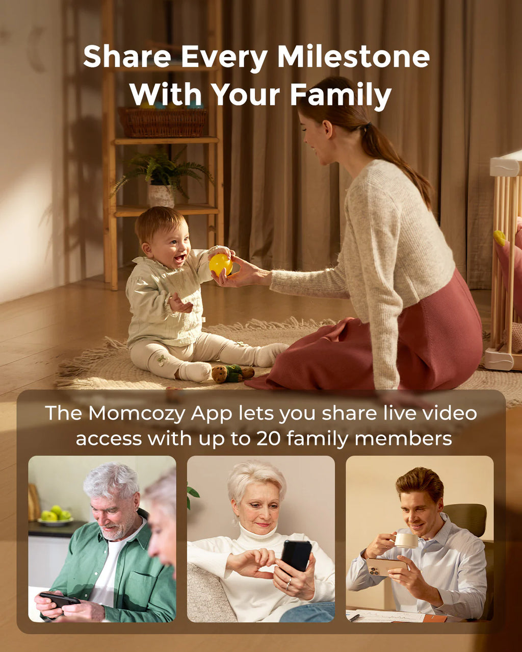 Baby monitor video Momcozy BM04 5 inch Dual Mode