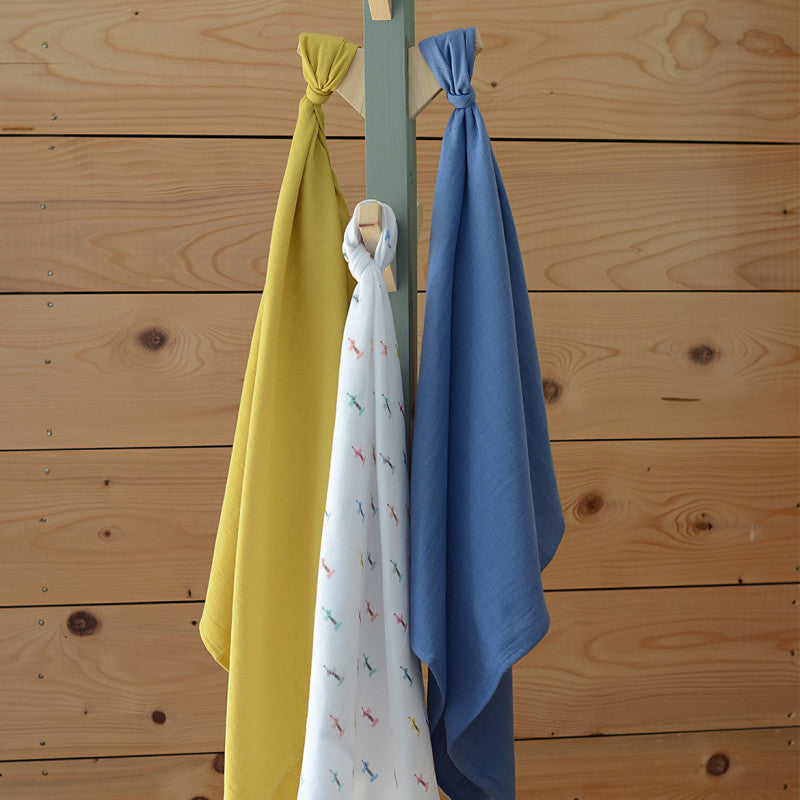 Set 3 museline Beaba din bumbac organic 70x70 cm Teckel Beige