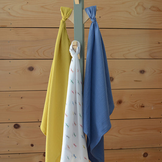Set 3 Museline Beaba bumbac organic 70x70 cm Teckel Beige